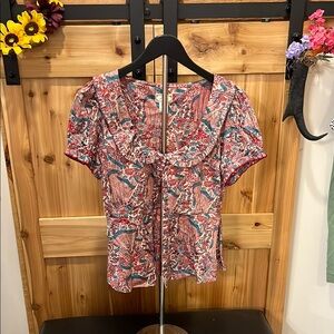 Viola Floral Women's Button Down Blouse